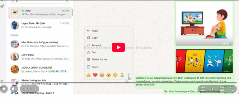 Creating section header and description for clarity