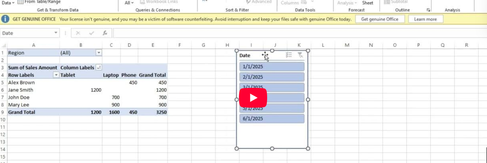 Filtering and sorting