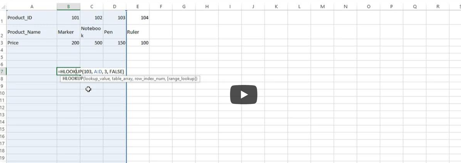 Understandinging Lookup Function Contd 1